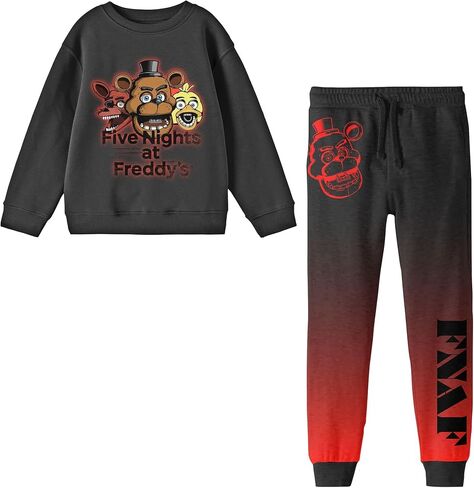 Bioworld Five Nights At Freddy's Character Art Boy's 2-Pack Crew Neck Sweatshirt & Joggers Set in Saudi Arabia