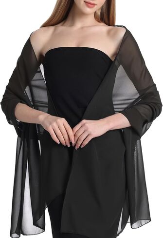 Sofier Shawls and Wraps for Women Evening Dresses Soft Sheer Chiffon Scarf Wedding Party Bridesmaid Gifts in Saudi Arabia