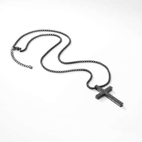 Basketball Cross Necklace for Boys Men Inspirational Christian Bible Verse Cross Pendant Stainless Steel Chain 20+2 inch Basketball Jewelry Religious Gift for Men in Kuwait