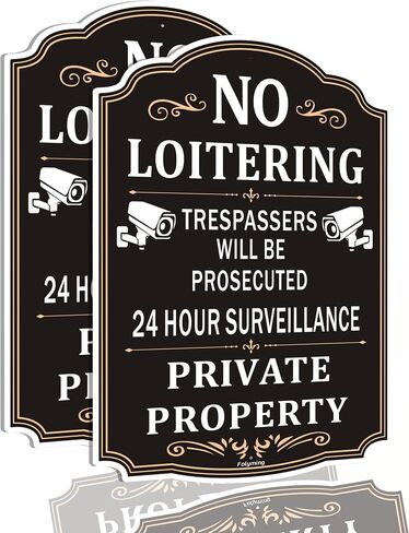 2 Pack No Trespassing Private Dock Property Signs 12 x 8 Inches Private Property Sign No Trespassing Sign Metal Sturdy Rust Aluminum aterproof Easy to Install in Kuwait