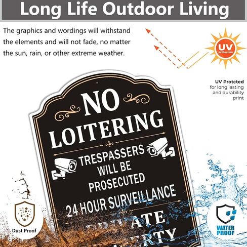 2 Pack No Trespassing Private Dock Property Signs 12 x 8 Inches Private Property Sign No Trespassing Sign Metal Sturdy Rust Aluminum aterproof Easy to Install in Kuwait