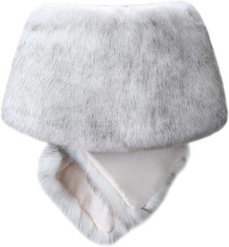 Caracilia Women Luxury Faux Fur Coat Jackets Wrap Cape Shawl for Wedding Party in Saudi Arabia