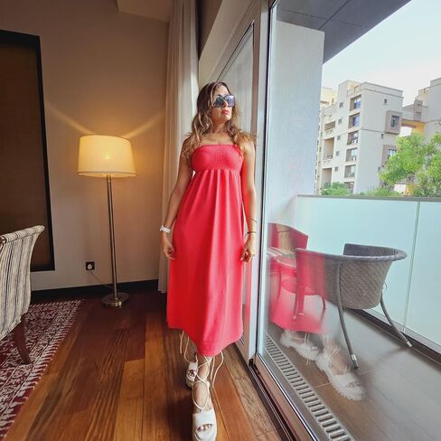 MARCEL & MAE Women's Flowy Midi Dress | Casual Summer Dress | Boho Vacation Outfit, Lightweight Beach Outfit in Saudi Arabia