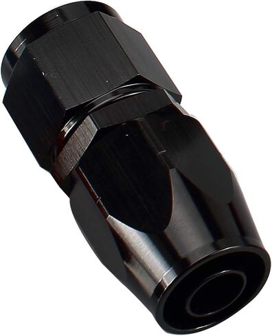 Black Straight Aluminum -8 AN Female Swivel Cutter Style Hose End Fitting Adapter for AN8 Braided Hose in Saudi Arabia
