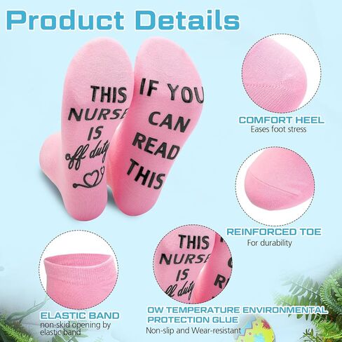 Ramede 6 Pairs Teacher Ankle Socks Nurse Socks Bulk for Women If You Can Read This for Appreciation Presents in Saudi Arabia