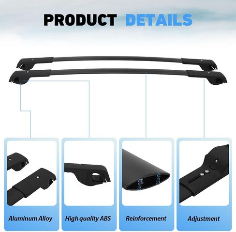 قضبان صليب رف سقف هيكا تناسب سوبارو XV Crosstrek 2013-2025 Crassbars Cargar Cargo Carrier Aluminium Retop in Kuwait