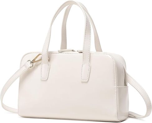 Women's Boston Bowler Top Handle Satchel Bag with Detachable Crossbody Strap in Saudi Arabia