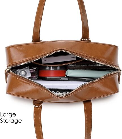 Women's Boston Bowler Top Handle Satchel Bag with Detachable Crossbody Strap in Saudi Arabia