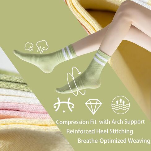 Aesthetic matching socks,Stylish Women's Casual Comfort Athletic Socks, Crew Socks for Women in Kuwait