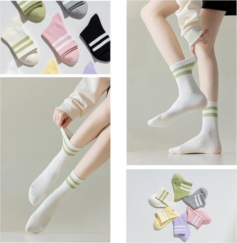 Aesthetic matching socks,Stylish Women's Casual Comfort Athletic Socks, Crew Socks for Women in Kuwait