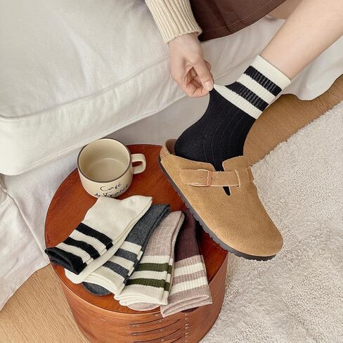 Aesthetic matching socks,Stylish Women's Casual Comfort Athletic Socks, Crew Socks for Women in Kuwait