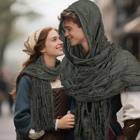 Nezababycos Post Authaleptic Rooded Shawl Darf Renaissance Cowl Cowl Cape Cape Tattern in Kuwait