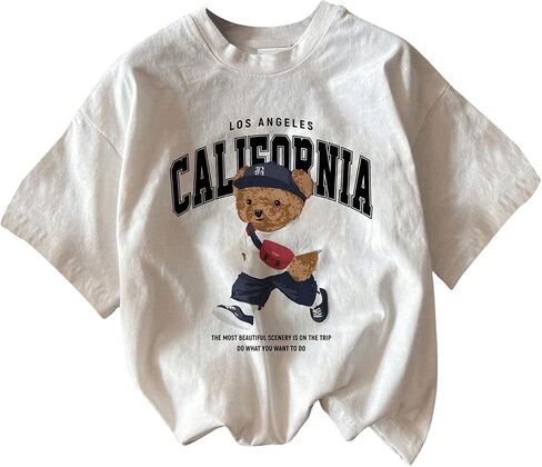 Men's Graphic Letter Print Tees Crewneck Short Sleeve Baggy Drop Shoulder Vintage T Shirts Streetwear in Saudi Arabia