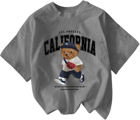 Men's Graphic Letter Print Tees Crewneck Short Sleeve Baggy Drop Shoulder Vintage T Shirts Streetwear in Saudi Arabia