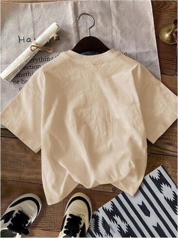 Men's Graphic Letter Print Tees Crewneck Short Sleeve Baggy Drop Shoulder Vintage T Shirts Streetwear in Saudi Arabia