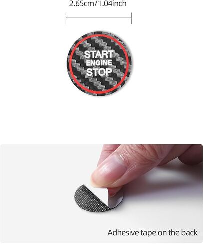 BETTERHUMZ Car Engine Start Button Sticker Compatible with Audi A3 8Y S3 RS3 Sportback 2021-2025 for Alcantara Key Ignition Button Trim Interior Molding Accessories (Carbon) in Saudi Arabia