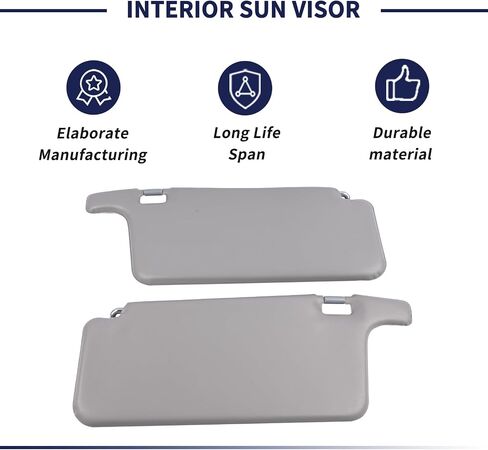 2PCS Interior Sun Visor Sunvisor Compatible with Honda Civic 1996 1997 1998 1999 2000 iES CX DX EX EXR HX LX Replace 83230-S01-A32ZC 83280-S01-A32ZA Pair Left & Right Sun Visors in Saudi Arabia