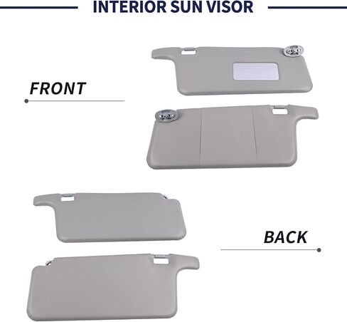 2PCS Interior Sun Visor Sunvisor Compatible with Honda Civic 1996 1997 1998 1999 2000 iES CX DX EX EXR HX LX Replace 83230-S01-A32ZC 83280-S01-A32ZA Pair Left & Right Sun Visors in Saudi Arabia