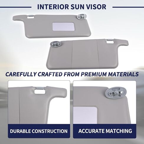 2PCS Interior Sun Visor Sunvisor Compatible with Honda Civic 1996 1997 1998 1999 2000 iES CX DX EX EXR HX LX Replace 83230-S01-A32ZC 83280-S01-A32ZA Pair Left & Right Sun Visors in Saudi Arabia