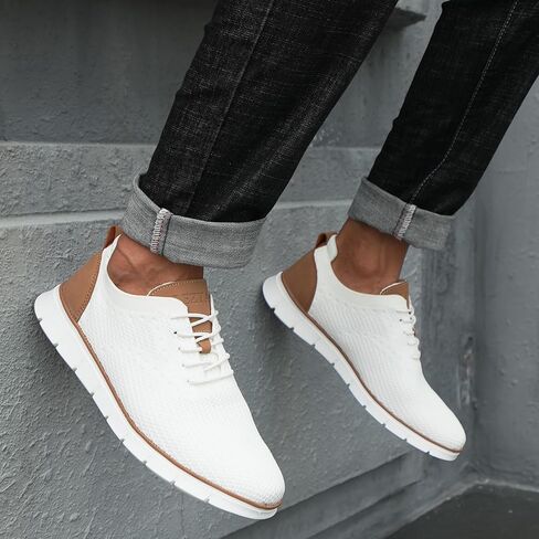 Men's Casual Dress Oxfords Sneakers Business Mesh Breathable Lightweight Walking Shoes Tennis Comfortable in Saudi Arabia