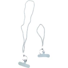 2PCS Phone Charm Lanyard Crossbody Crystal Pearl Rhinestone Strap Phone Wrist Lanyard 2pcs Patch Tether Tabs