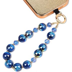 Phone Lanyard Wrist Lanyard for Phone Cell Phone Wrist Strap Phone Chain Strap Beaded Phone Lanyard (Amethyst)