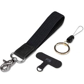 PureGear Universal Braided Stretchy Nylon Wristlet, Key Chain Ring, Hands-Free Elastic Wristlet Lanyard for Smart Phones