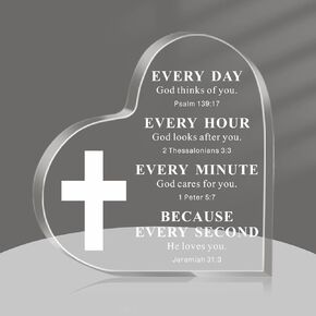 Christian Gifts for Women Men Faith Christmas Acrylic Paperweight Inspirational Religious Gifts Bible Verses Keepsake for Adult Kid Birthday Easter Communion Gift for Mom Teens Girls Friends Scripture in Saudi Arabia