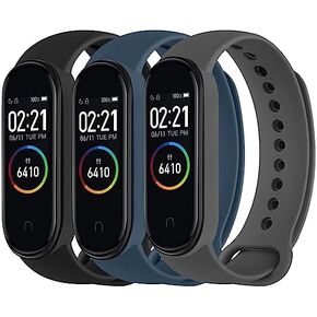 3 قطع من الأربطة لـ Xiaomi Mi Band 4 وMi Band 3، حزام سوار رياضي بديل من السيليكون الناعم لـ Xiaomi Mi Band 4 & 3 لتتبع اللياقة البدنية in Kuwait