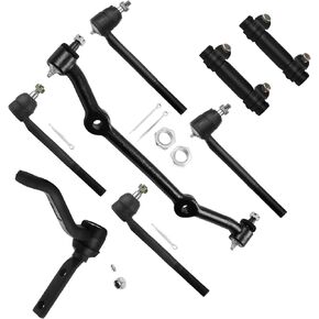 SCITOO 8pcs 2WD Front Suspension Kit Center Link Idler Arm Inner Outer Tie Rod End Adjustment Sleeves Replacement For 1996-2005 For Chevy Blazer S10 For GMC Jimmy Sonoma For Isuzu Hombre 2WD