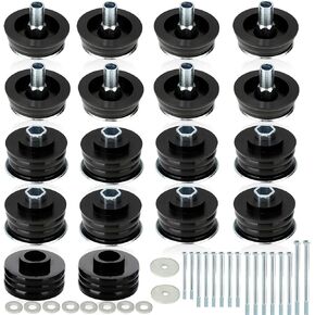KF04060BK Body Mount Bushing Kit, Polyurethane Body Cab Mounts Automotive Replacement Body Bushings for 2008-2016 F250 F350 Super Duty 2WD 4WD