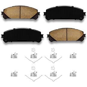 Front Brake Pads for Lexus LX570 and Toyota Land Cruiser/Sequoia/Tundra,Automotive Replacement Disc Brake Pads Set for Car or Truck,Reliable Stopping Power,Low-Dust,Easy to Replace(HZ1303)