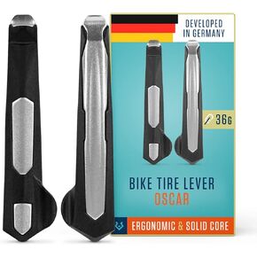 Bicycle Tire Lever - Set of 2 I Ultra Strong tire Lever I Extremely Stable Aluminum core I Bicycle tire Lever for All Bikes MTB, E-Bike I Ergonomic tire Removal Tool I Compatible with Pedro & Monkey