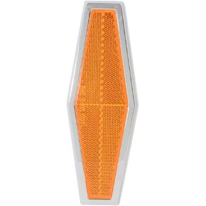 GG Grand General 80864 Red Diamond Stick-On Reflector with Chrome Plastic Trim for Trucks, Towing, Trailers, RVs and Buses, 1 Pack
