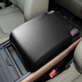 DEYTOP Console Armrest Cover for Land Rover Defender 2020-2023 2024 Center Console Cover for Land Rover Defender Accessories Anti-Scratch Leather Armrest Pad Protector (Beige)
