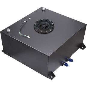 15 Gallon Fuel Cell Aluminum Polished with Cap Level Sender 60L Black