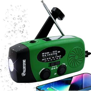 5000mAh Hand Crank Emergency Weather Radio, AM FM NOAA Solar Radio with Led Flashlight and Earphone Jack, Power Bank Charger for Smartphone, USB-C Cable/Self Powered with SOS Alarm (New blue) in Saudi Arabia