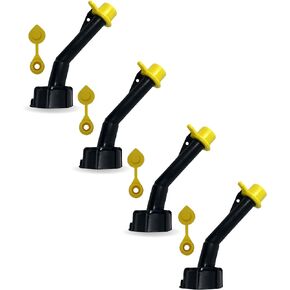 Gas Can Spout Replacement 5 Gal (4 Pack) Gas Can Nozzle For Blitz Old Style Gas Cans, Includes Nozzles, Caps and Vent Caps