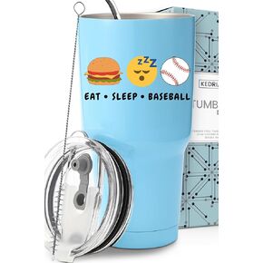 KEDRIAN Baseball Tumbler 30oz, Fun Baseball Gifts For Teen Boys & Girls, Perfect Teenager Gifts for Graduation, Birthday, Christmas, Gift-ready