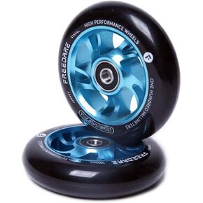 FREEDARE 100mm Pro Scooter Wheels زوج 2 قطعة سكوتر حيلة استبدال عجلات مع محامل ABEC in Kuwait