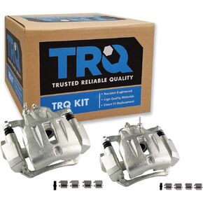 TRQ Front Disc Brake Caliper Pair Set Compatible with 2001-2007 Toyota Highlander