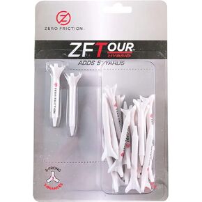 Zero Friction Tour 3-Prong Golf Tees (1-3/4 Inch, White, Pack of 20)
