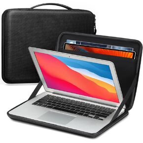 FINPAC Hard Laptop and Tablet Sleeve Case for 13.6-inch MacBook Air M3 A3113 2024, 14-inch MacBook Pro M4/M3/M2/M1 2024-2021, 13.3'' Laptop iPad, Shockproof Briefcase for Surface Laptop, Black