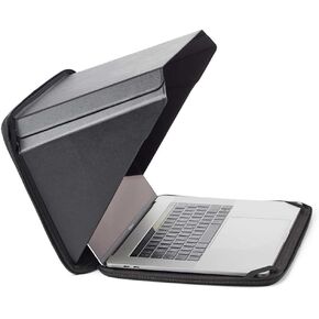 Sun Shade & Privacy Sleeve/Bag | Universal for All 13" MacBook Since 2018 (Other Laptops - See Measurement Chart) | Black | Made in Hemp and Vegan Leather | Patent no. D790551
