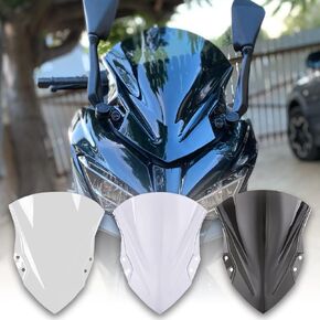 Motorcycle PC Plastic Windscreen Windshield Baffle Wind Deflectors Flyscreen Protector Compatible with K-awasaki Ninja 400 250 Ninja400 Ninja250 2018 2019 2020 2021 2022 2023(Clear)