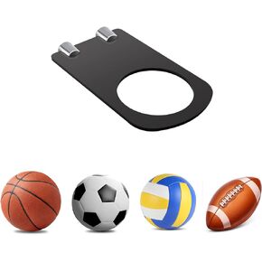 TRINENOX Ball Holder Wall Mount, Acrylic Ball Holder Display Rack, Basketball Soccer Holder Rack, Ball Hanger Storage Stand, Ball Holder Shelf for Basketball Soccer Volleyball Rugby Football
