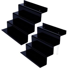 3 Tier Acrylic Display Risers Clear Display Stands For Figures Cupcake Dessert Perfume Nail Polish Collection Display Shelf