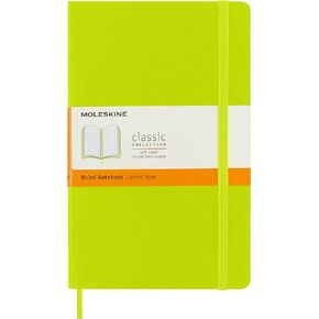 Moleskine Classic Notebook, Soft Cover, Large (5" x 8.25") Ruled/Lined, Lemon Green, 192 Pages
