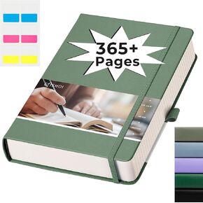 EMSHOI Bible Journal Lined Notebook 8.5 x 11, 400 Pages A4 Large 100GSM Thick Journals for Writing, Softcover Leather Journal for Women Men, College Ruled Notebook for Work, Note Taking, Black