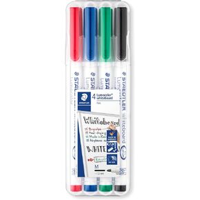 STAEDTLER 301 WP6 Whiteboard Pens, Assorted Colour, Pack of 6